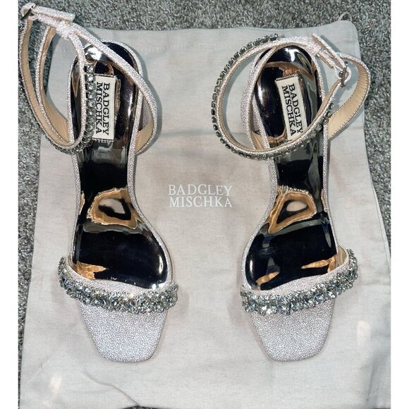 Badgley Mischka Tasmine Tall Evening Sandals Blush Pink Women's size 10 - Picture 3 of 8